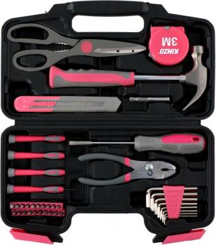 Kinzo Ladies Werkzeugset, 39-teilig, pink